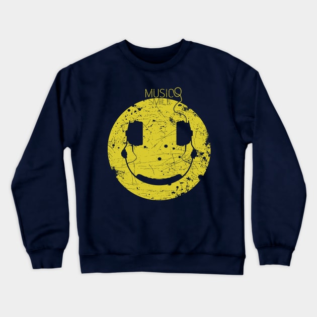 Music Smile V2 Crewneck Sweatshirt by Sitchko